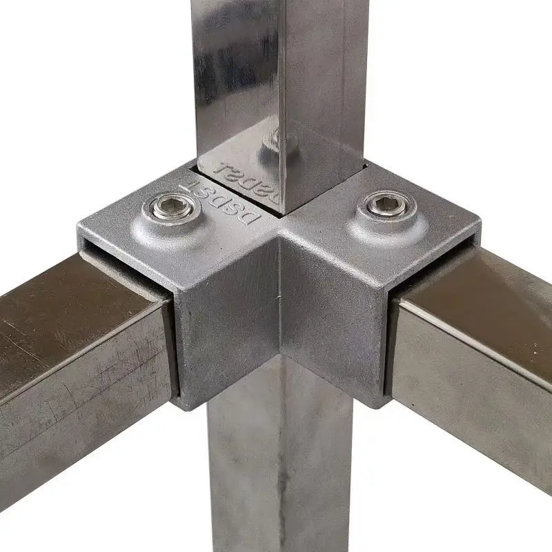 

20X20 мм квадратный соединитель для трубы, пряжка, колено, заглушка для трубы, фиксированная пряжка, фланцевое сиденье, квадратное стальное соединение для квадратной трубы