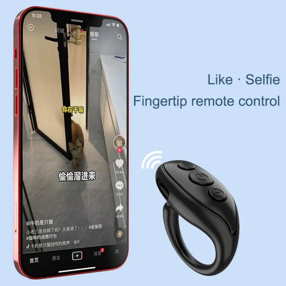 

Portable Type-c Remote Control Button Automatic Page Turner Browsing For Tik-tok Wireless Bluetooth Portable For Tik-tok Ring