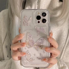 Butterfly Phone Case For Samsung A54 5g Case A53 A52 A52S A34 A33 A73 A71 A12 A51 A72 A32 A13 A21S A23 S22 S23 Ultra S20FE Cover