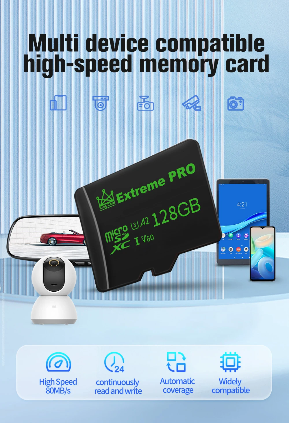

For Xiaomi Extreme Pro 1TB 2TB Memory Card Micro TF Card A2 V60 Class 10 Smart Card Memory Card 128GB 512GB 256GB 64GB 32GB Card