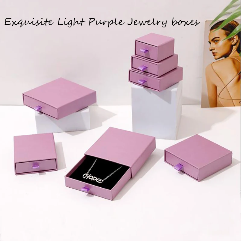 30Pcs/Lot Square Jewelry Organizer Box Rings Pendant Storage Cases Drawer Box For Necklace Earrings Christmas Gifts Packing