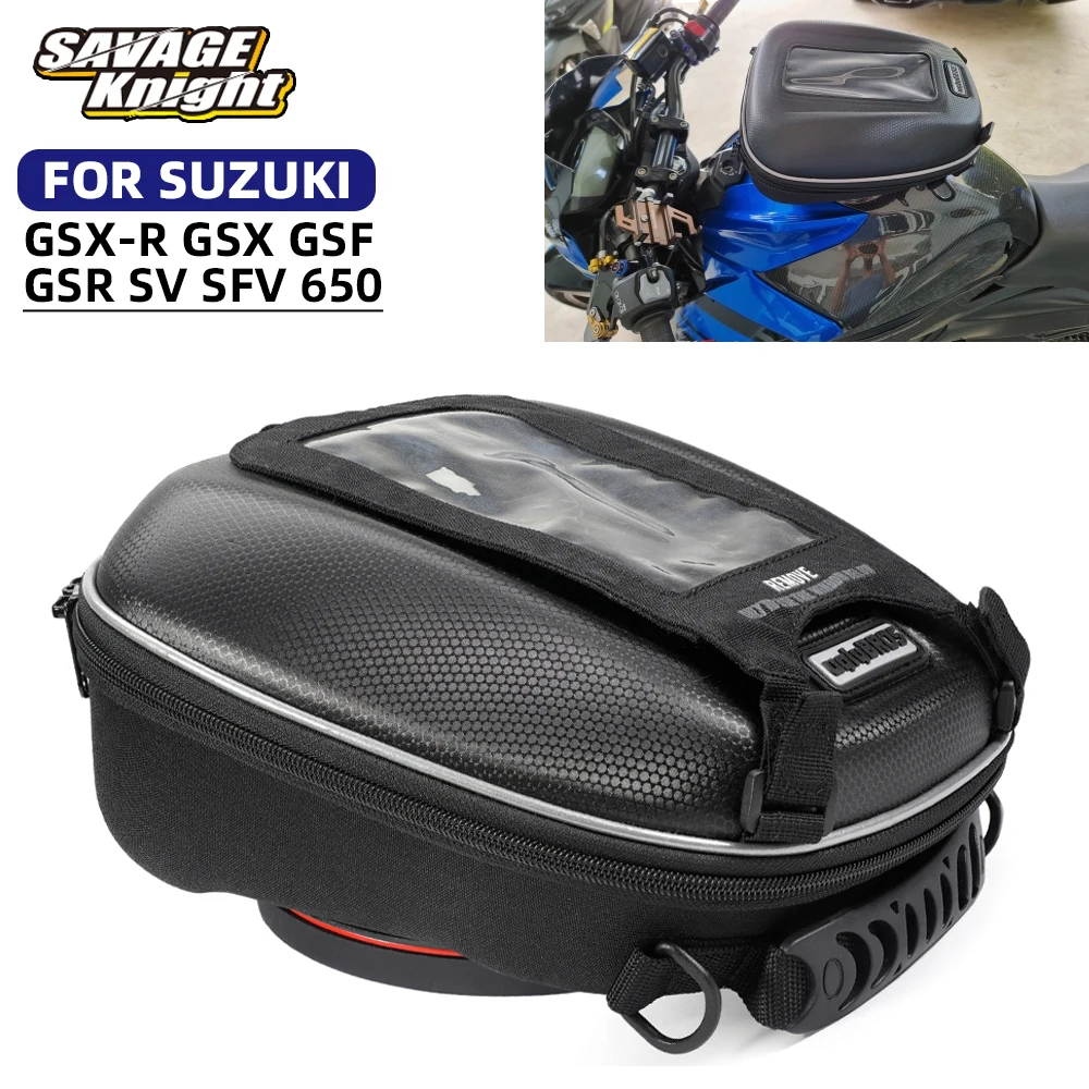 

For SUZUKI GSXR GSXS GSR 600 750 1000 GSX GSF 650 1250 SV650 SV1000 Tank Bag Luggage Tanklock Motorcycle Tank Front Bag Luggage