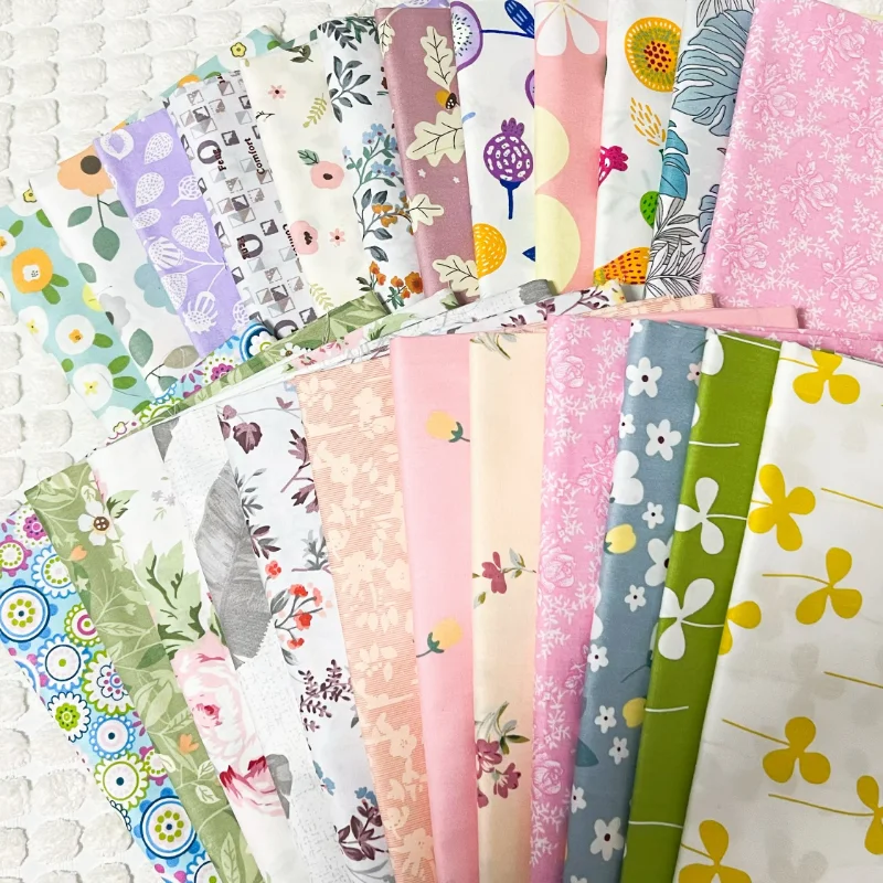 

6pcs 160x50cm Processed Cotton Pure Cotton Cloth Printed Twill Fabric Clearance on Sale