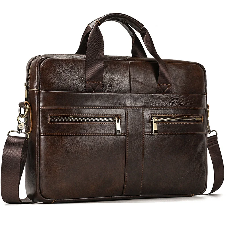 

Leather Briefcase Men Bags Leather Natural Bag Men's For Men's Briefcases Laptop Bag Male Genuine Briefcase Messenger Man 2019