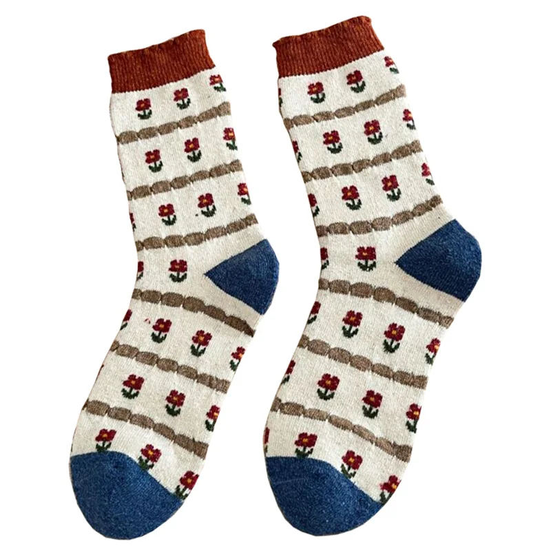 5 Pair Brand Designer Socks Women Long Keep Warm Winter Socks Set Fashion Streetwear Style Cycling Leg Warmers Harajuku Calzini
