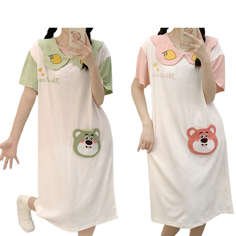 

Летняя ночная рубашка большого размера с героями мультфильмов