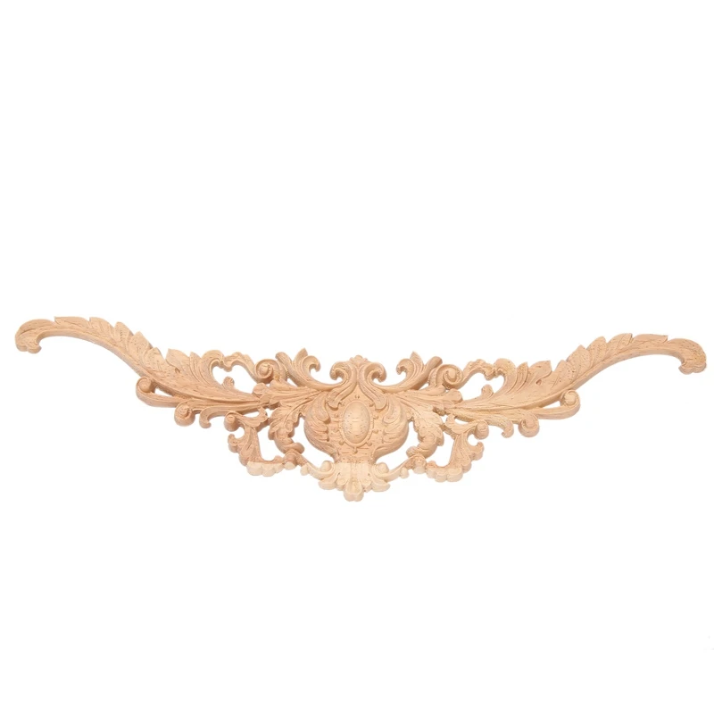 Акция! Винтажная деревянная резная угловая аппликация в виде растений настенная