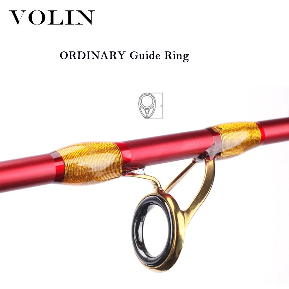 VOLIN NEW Squid Spinning and Casting Fishing Rod Solid Top Tip Carbon Rod 1.65m/1.8m/2.0m Two-Section Boat Fishing Rod 60-250g enlarge