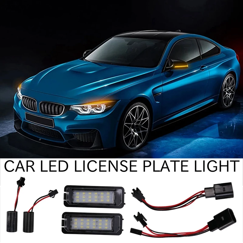 2 шт. 12 В светодиодные лампы освещения номерного знака для Golf 4 5 6 7 освещение