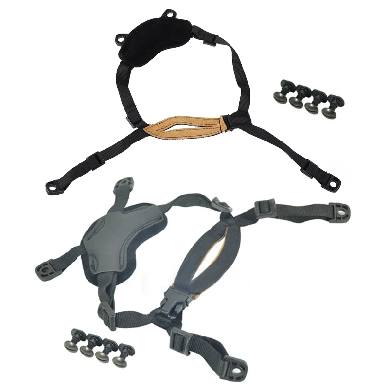 

4 Points Sport Helmet Retention Suspension System H-Nape Chin Strap Stable Under Rotational Forces Fixed Dropship