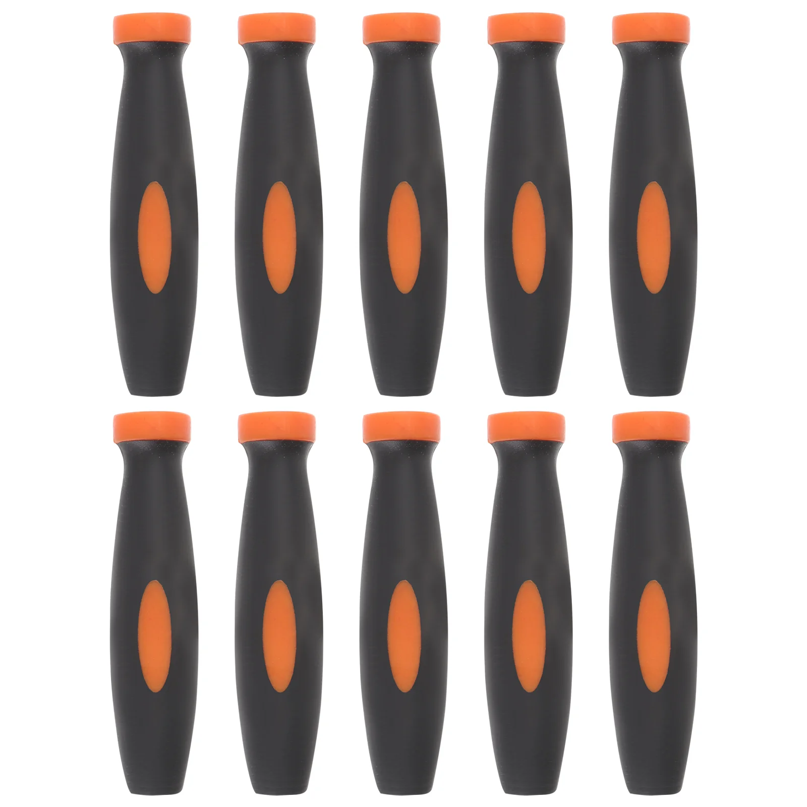 

1 Set 10Pcs Practical Rubber File Handles Durable Handles for File (Black)