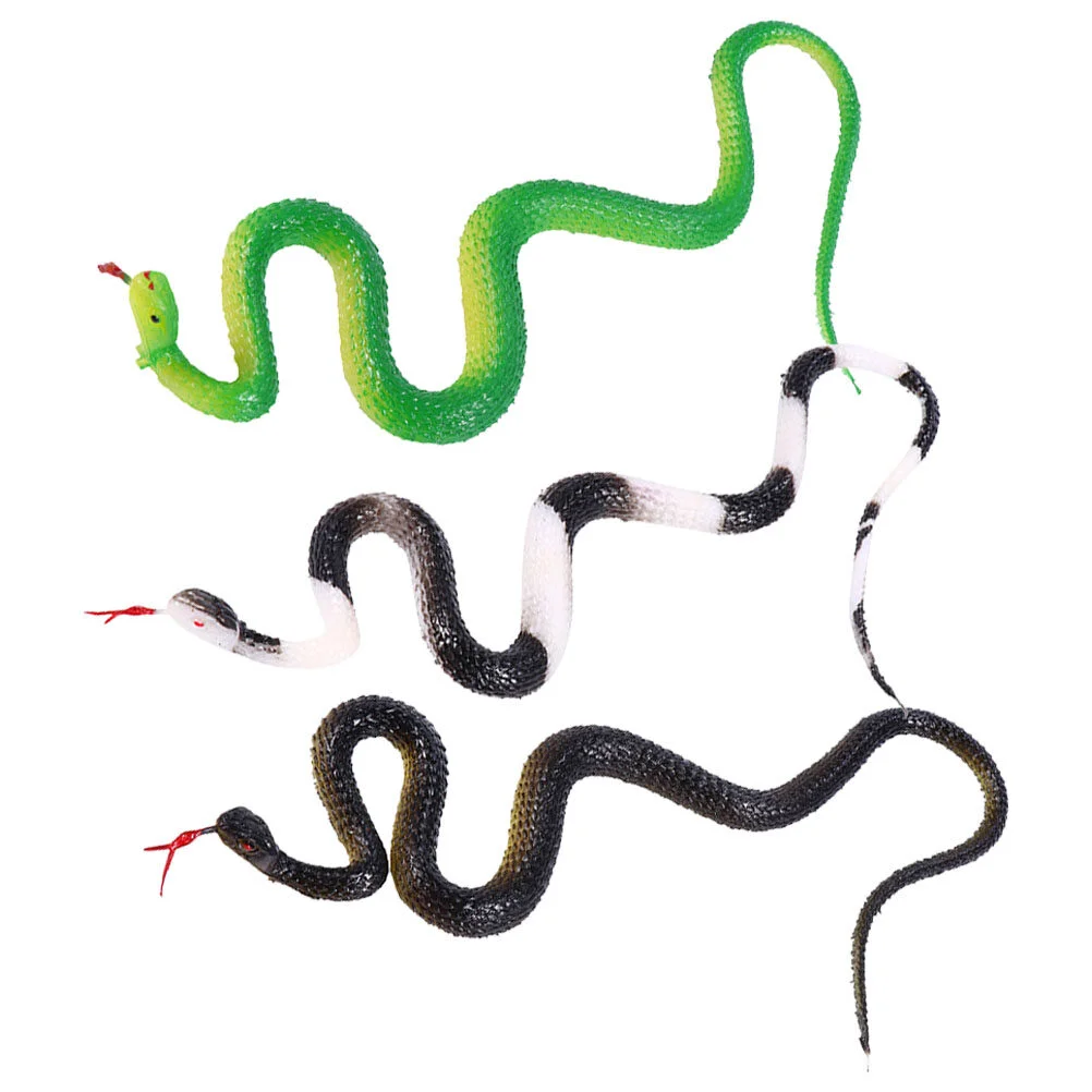 

Фигурки животных, 3 шт., Модель распознавания змеи, Реалистичная настольная декоративная игрушка, детский игровой набор, маленький, черный