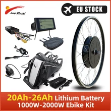 Kit de motorisation de vélo électrique 48V, avec batterie de 20ah, 26ah, 2000W, moteur dans le moyeu arrière, sans balais, Cassette à grande vitesse