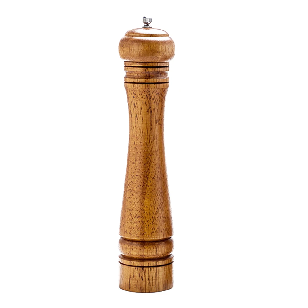 

5" 8" 10" Manual Pepper Grinder Oak Wood Salt And Pepper Mill Multi-purpose Cruet Kitchen Tool With Ceramic Grinder