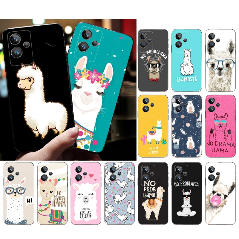

Cute Cartoon Alpaca Llama Phone Case for OPPO Realme 10 Pro Plus 9 8 7 6 Pro 6i GT 2 Pro X2 Pro C21Y C11 X3 SuperZoom GT Master
