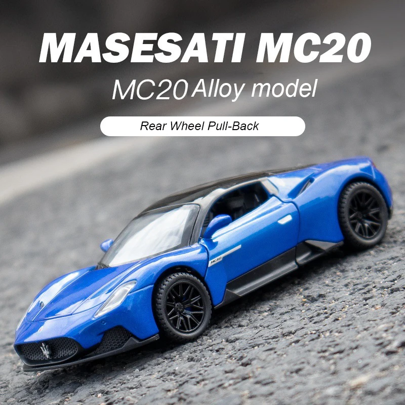 

Модель автомобиля Maserati MC20 из сплава, модель автомобиля со звуком и светом, коллекция игрушек, металлическая модель, спортивный автомобиль, п...