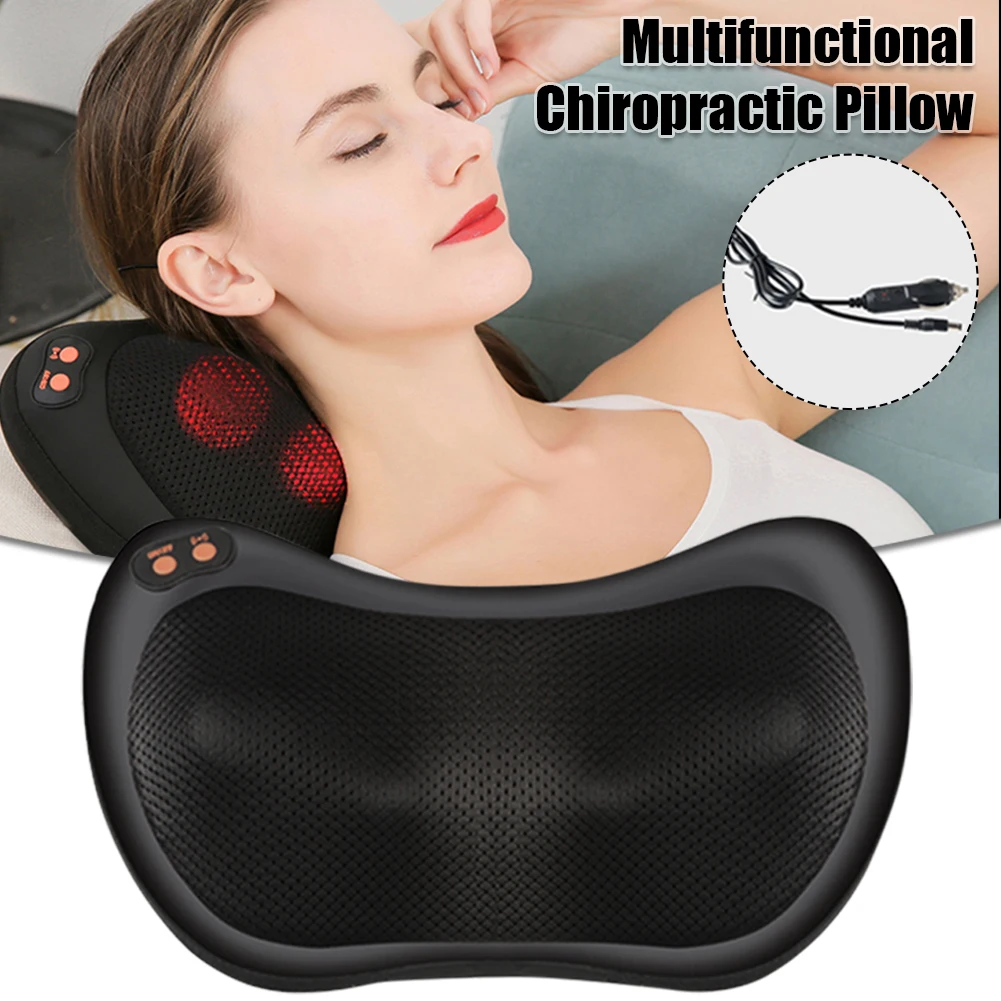 

Neck Massage Pillow Relaxation Electric Neck Back 3D Kneading Multifunction Massager Heating Therapy Lumbar Massage Car Home Use