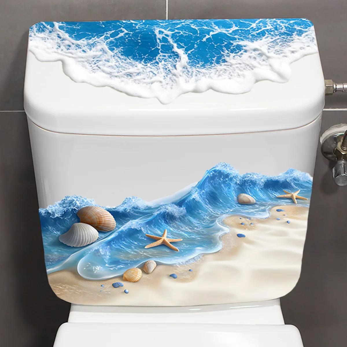 

3D-наклейка для туалета морские волны