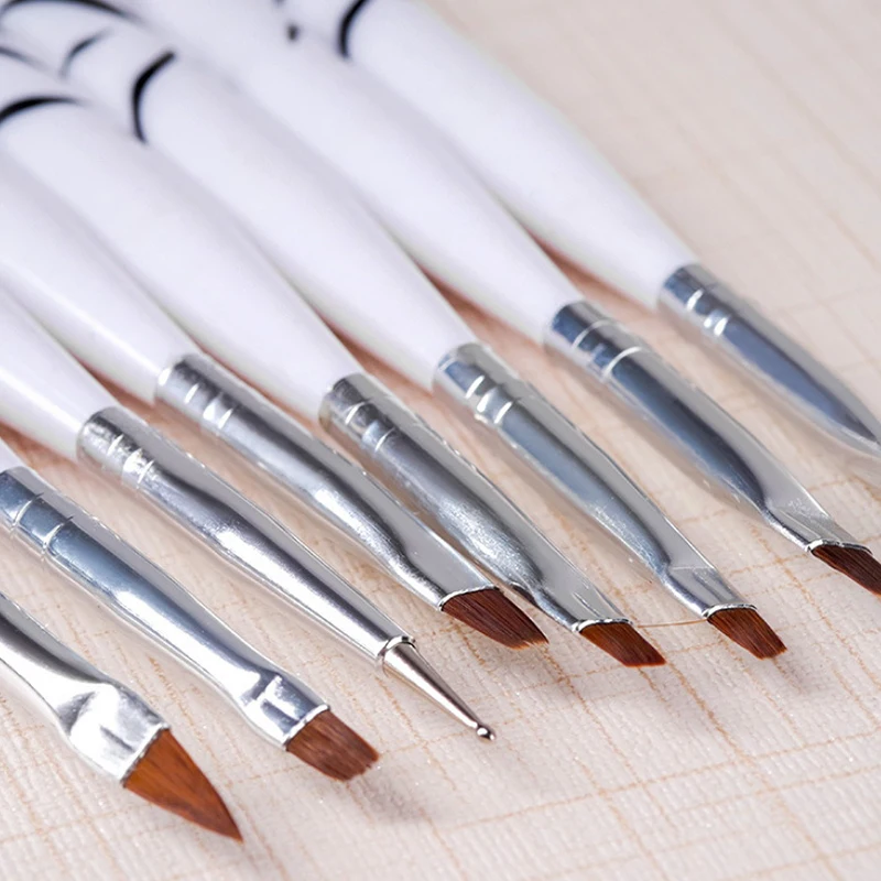 

8Pcs Nail Brush Nail Art Liner Brush Acrylic French Stripe 3D Tips Manicure Ultra-thin Line Drawing UV Gel Brushes Painting Kit