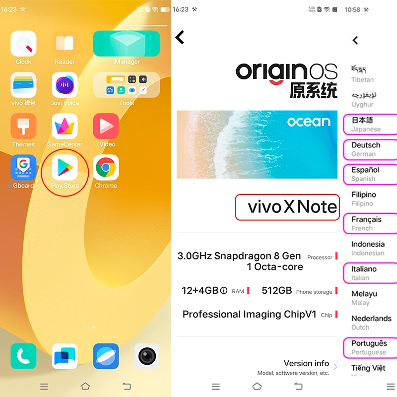 Ceny ViVO X Note 5G Telefon Komórkowy 7.0 ''2K + E5 AMOLED Snapdragon 8 Gen 1 3D Linii Papilarnych Flagowy 80W Flash ładowarka Google Play 5000mAh Ceny ViVO X Note 5G Telefon Komórkowy 7.0 ''2K + E5 AMOLED Snapdragon 8 Gen 1 3D Linii Papilarnych Flagowy 80W Flash ładowarka Google Play 5000mAh