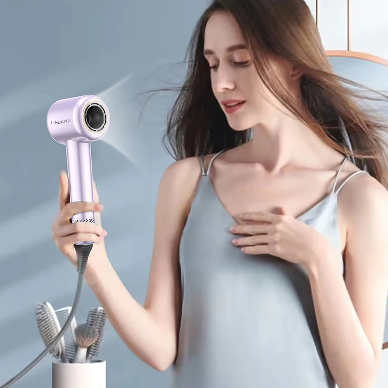 LINDAIYU High Speed Hair Dryer 220V Home Leafless Hairdryer Negative Ion Hair Care Professinal Powerful Quick Dry Constant Anion enlarge