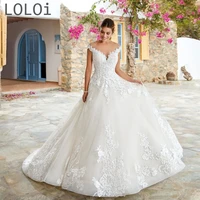 gorgeous and elegant a line tail skirt wedding dress lace appliqu%c3%a9 decoration see through button back
