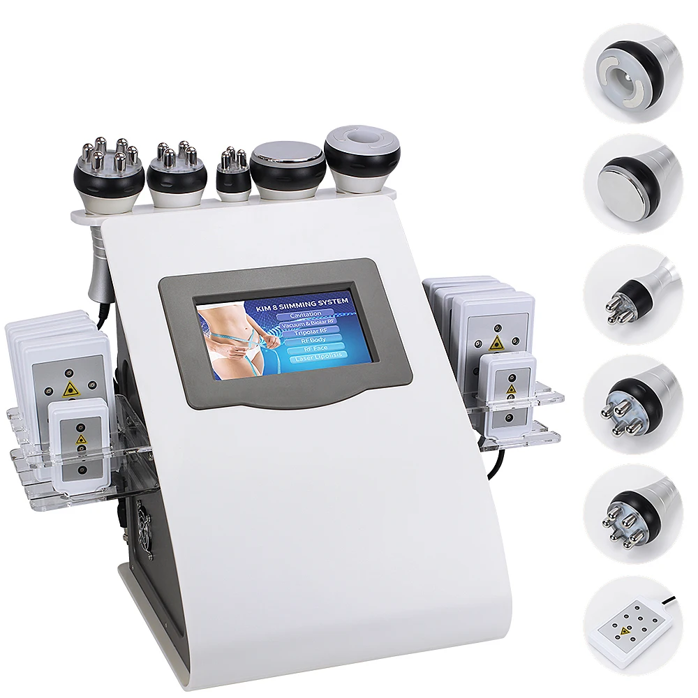 

2021 Portable Lipolaser RF Ultrasound Vacuum System 40K Body Cavitation Slimming Beauty Equipment