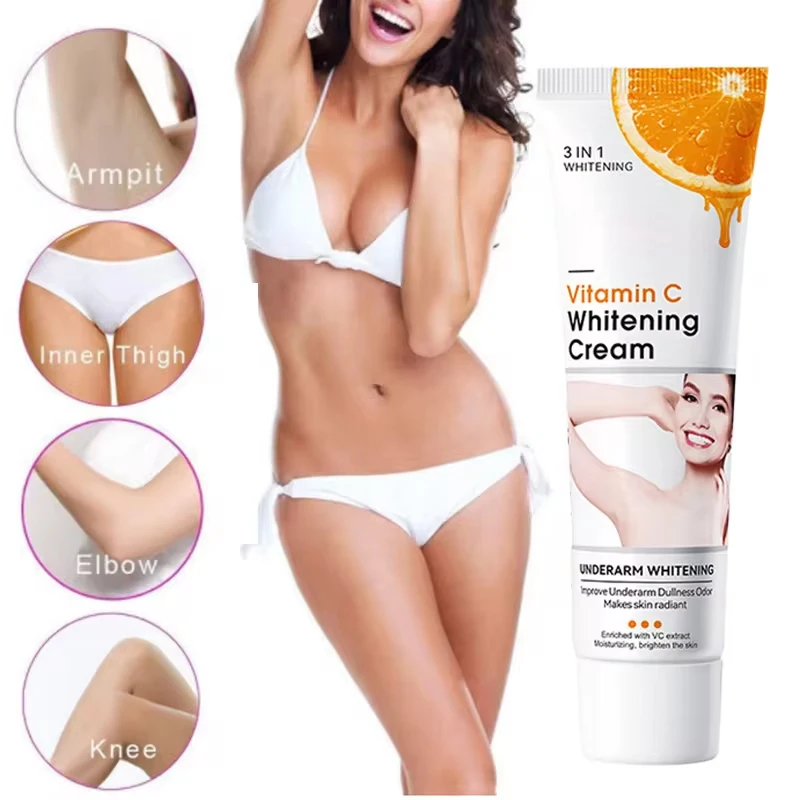 Отбеливающий крем для тела подмышек ног колена локтей Осветление кожи