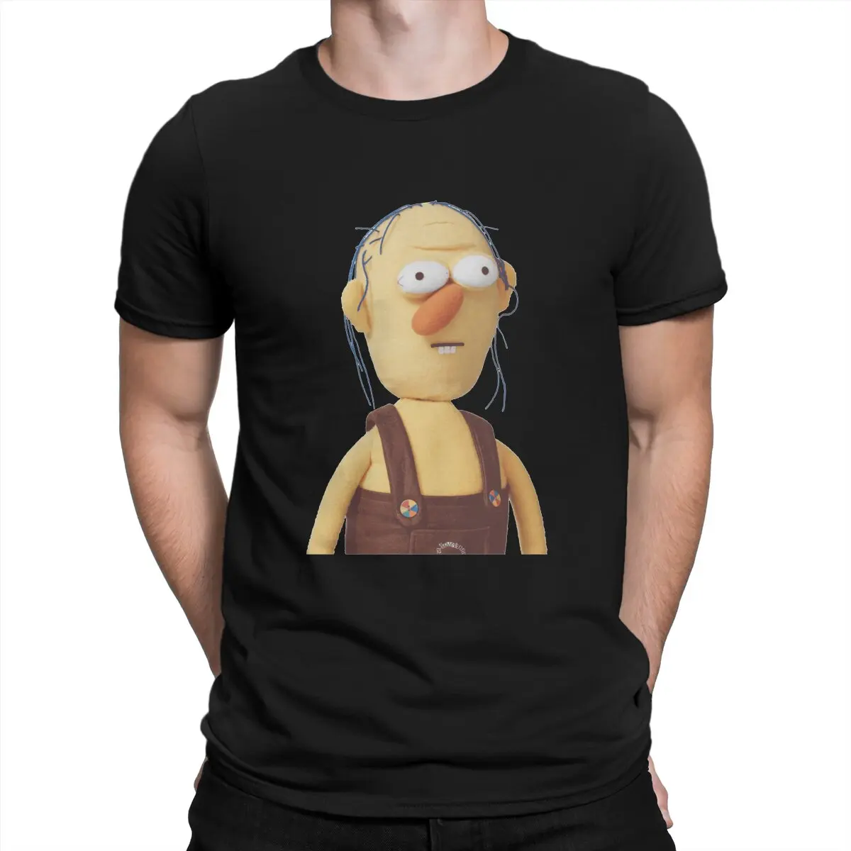 

Men T-Shirt Cartoon Vintage 100% Cotton Tees Short Sleeve Don't Hug Me I'm Scared T Shirts Round Collar Clothing Gift Idea