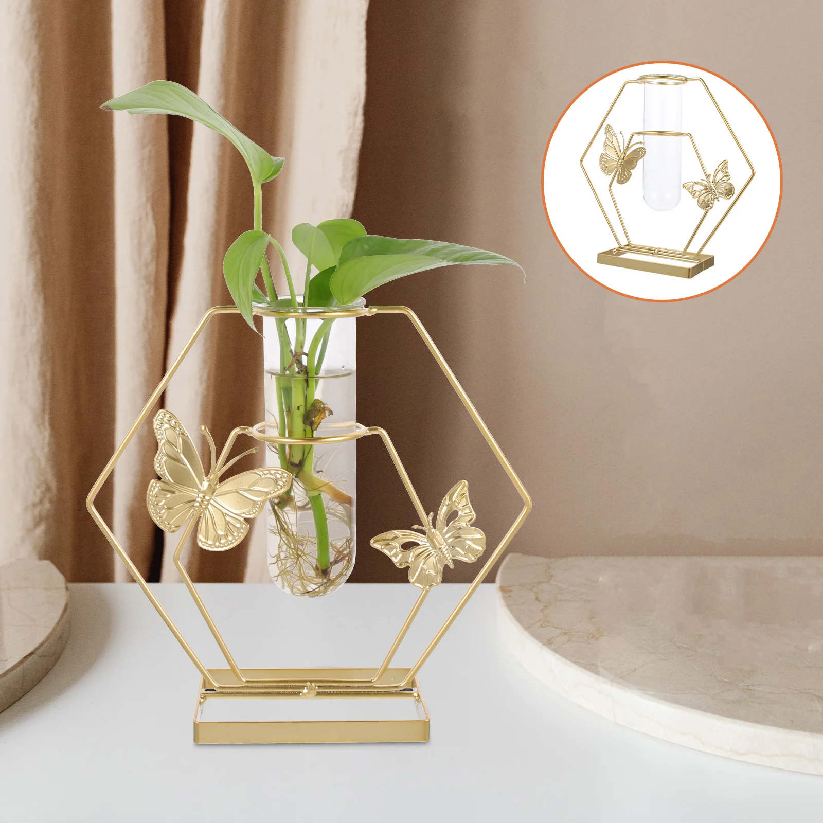 

Vase Planter Tube Terrarium Tubes Metal Air Desk Test Hanging Propagating Hydroponics Stand Holder Hydroponic Terrariums Desktop