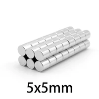 2050100200300500pcs 5x5 round strong neodymium magnet 5mm x 5mm powerful magnetic magnets 5x5mm permanent magnet disc 55