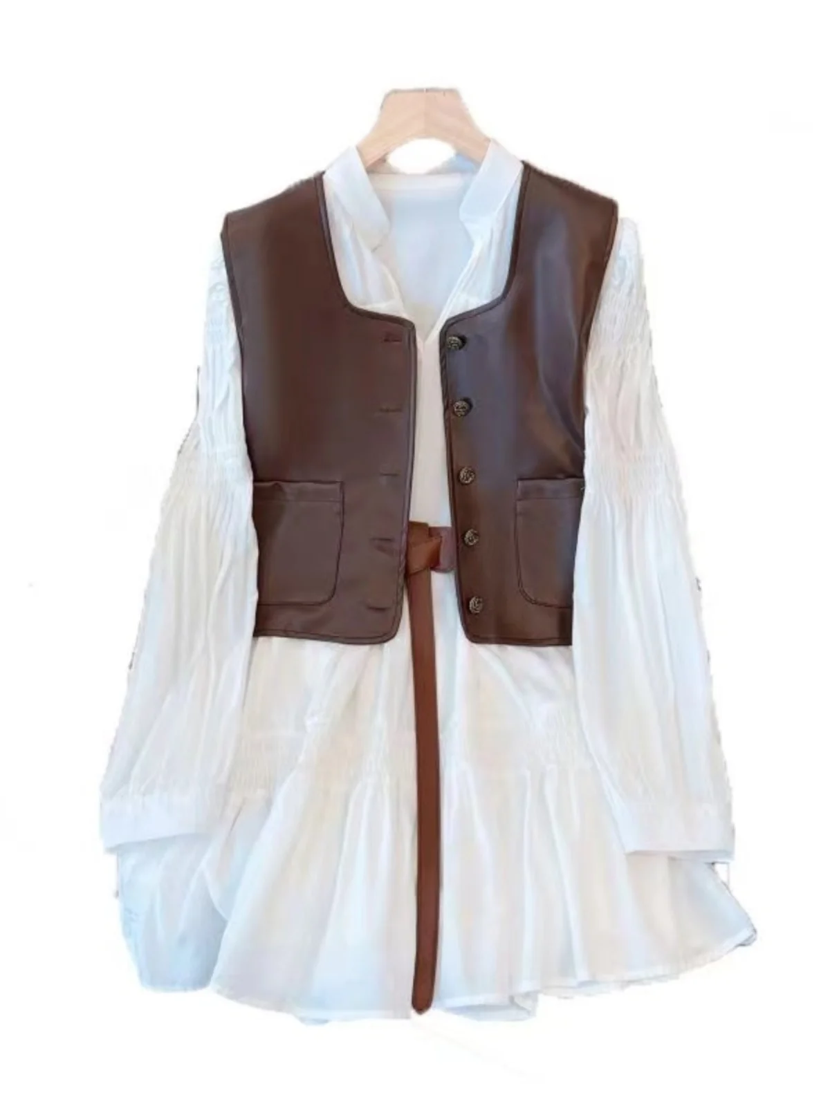 Подлинный продукт счетчик распродажи экспорт французское платье-рубашка в стиле