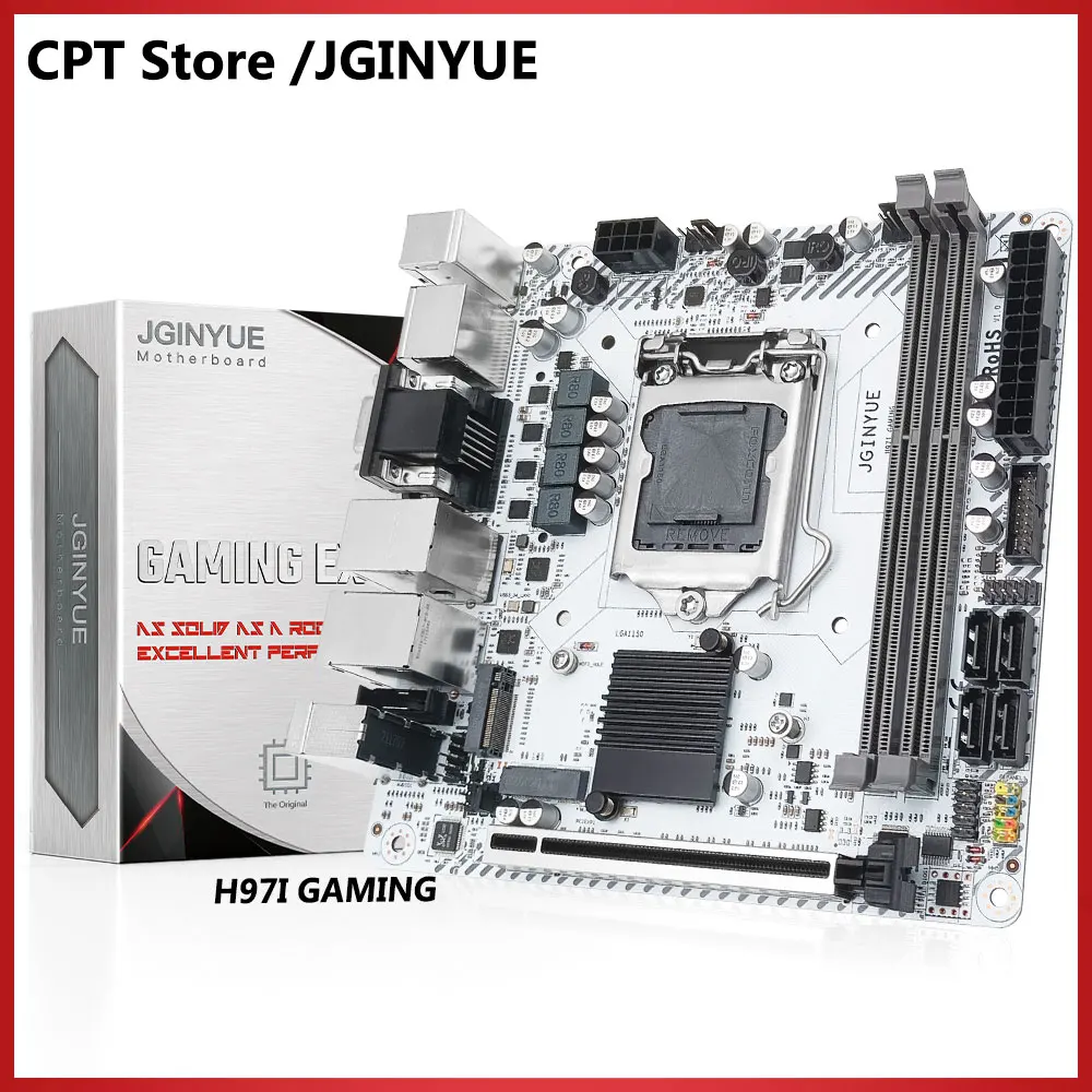 JGINYUE H97I Motherboard Support Intel Core/Xeon CPU Processor LGA1150 DDR3 Desktop RAM With NVME M.2 WIFI USB3.0 H97I GAMING