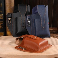 2pcs leather waist bag outdoor pouch belt bum leg hip packs hold 6 7 5 inch cell phone cigarette lighter box case