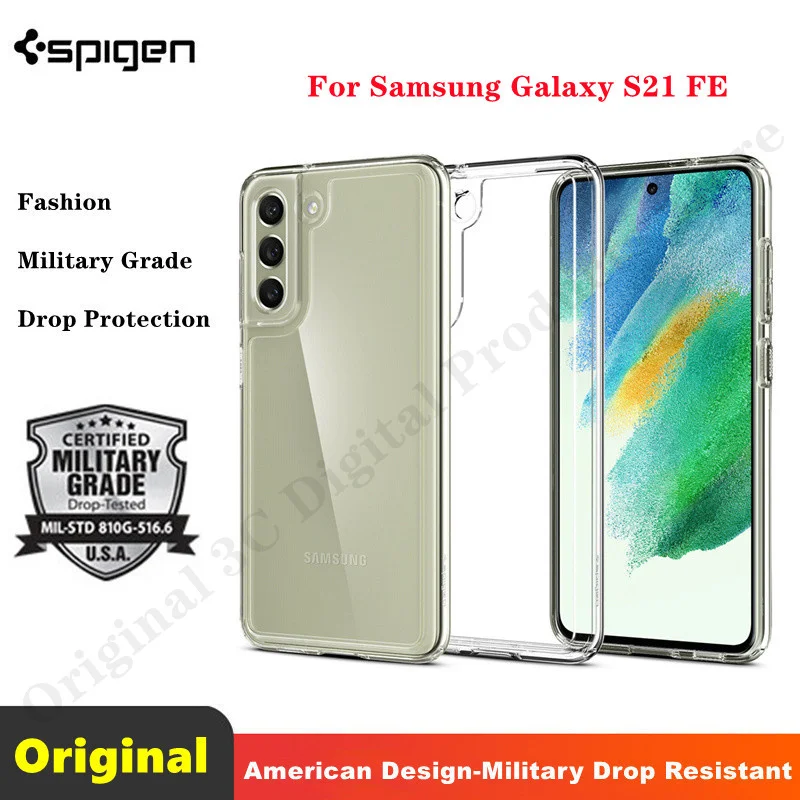 

For Samsung Galaxy S21 FE Case | Spigen [ Ultra Hybrid ] Shockproof Slim Cover