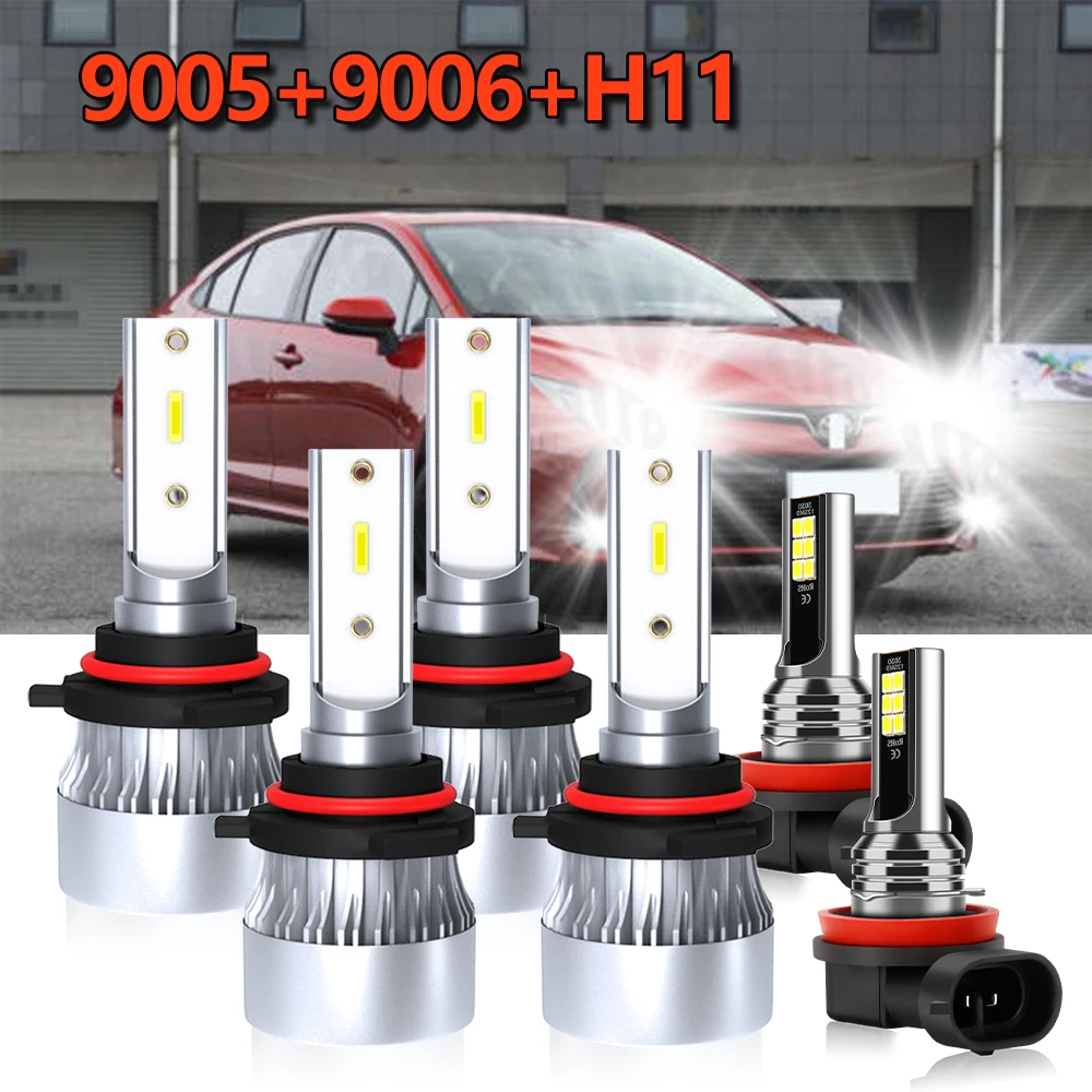 

LED Headlight Bulbs High Low 9005 9006 Fog Lamp H11 Combo Beam Car Conversion KIt For Toyota Corolla 2009 2010 2011 2012 2013