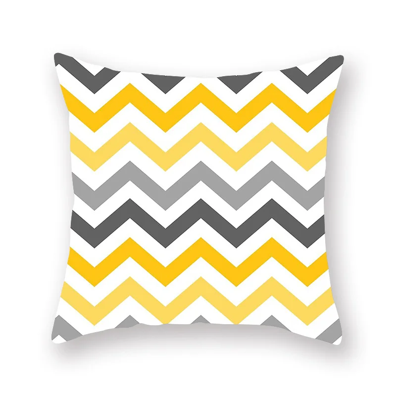 

Yellow geometric pillow cover pillow sofa cushion by Nordic pillow cover home decoration cushion cover 45X45 CM Throw Pillow