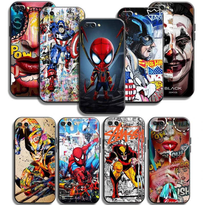 

Marvel Avengers Phone Cases For Huawei Honor Y6 Y7 2019 Y9 2018 Y9 Prime 2019 Y9 2019 Y9A Cases Funda Coque Soft TPU Back Cover