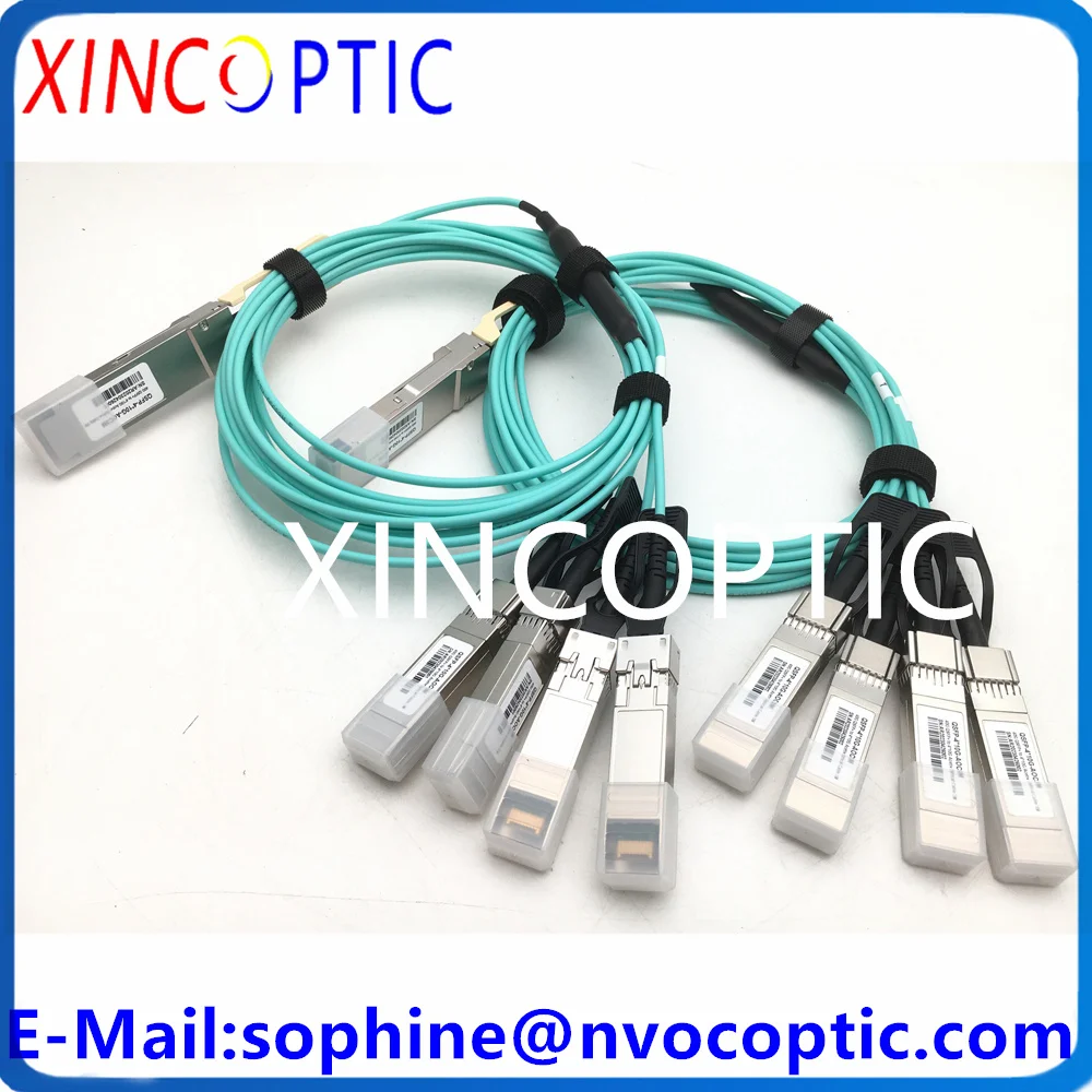 2 шт. 3 м (10 футов) 40G QSFP+ до 4x10G OM3 Aqua многорежимный оптоволоконный AOC SFP + активный