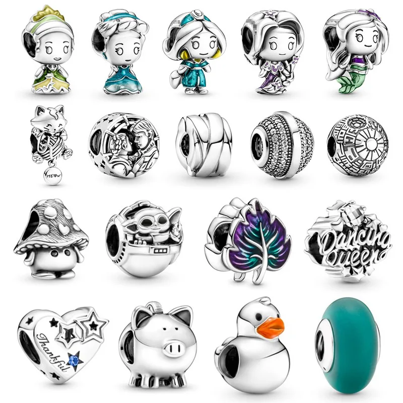 

New Little Pretty Girl Princess Charm Bead Fit Original pandora Bracelet Diy 925 Sterling Silver Jewelry Making For Women Gift