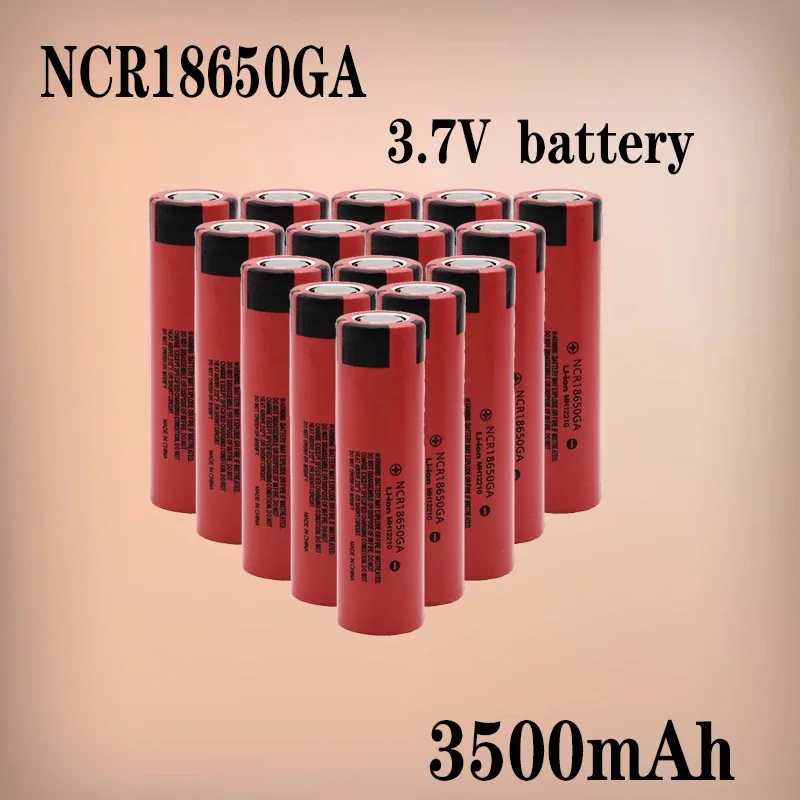 

100% original NCR 18650GA battery 3.7V 3500mAh rechargeable battery, flashlight flat top lithium battery