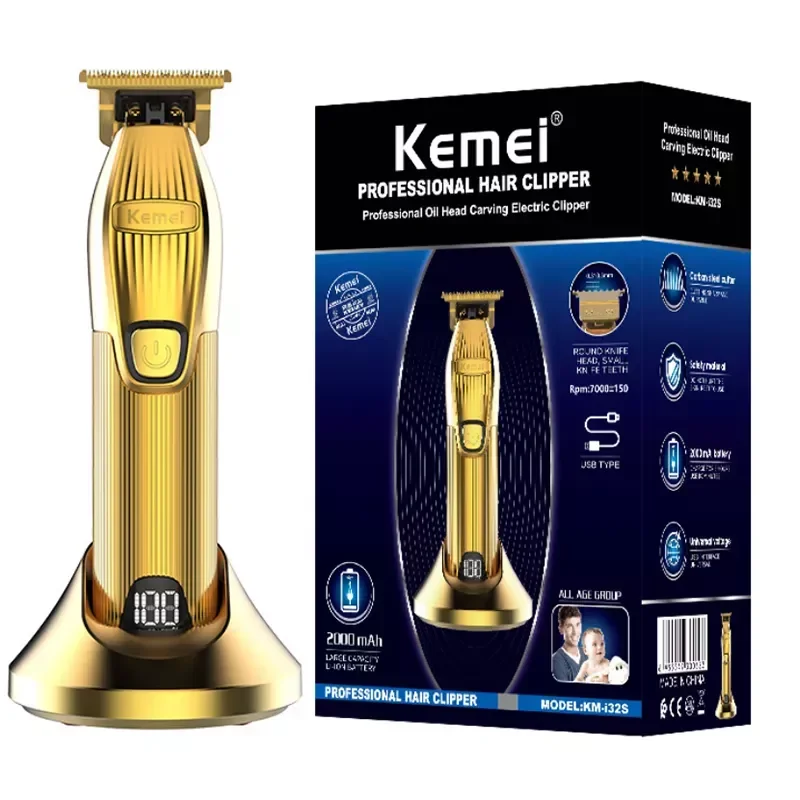 

Мужской триммер для волос, перезаряжаемая машинка для стрижки бороды, машинка для стрижки волос со всеми деталями, литиевая батарея