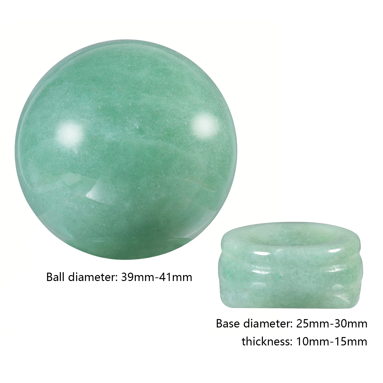 TUMBEELLUWA Natural Green Aventurine Ball Healing Crystal Stone Sphere With Stand For Table Decoration Home Ornaments