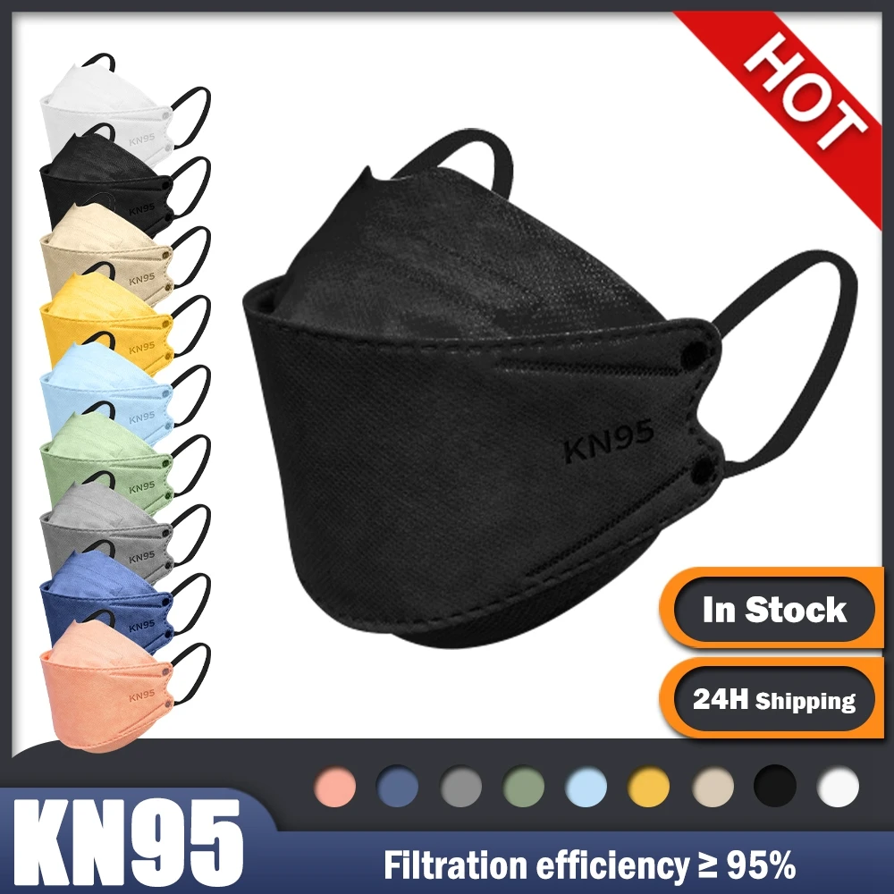 

9 цветов KN95 маска рыбы черные Mascarillas FPP2 Homologada Morandi FFP2mask 4-слойная черная маска KN 95 Корейская FFP3 маска для лица