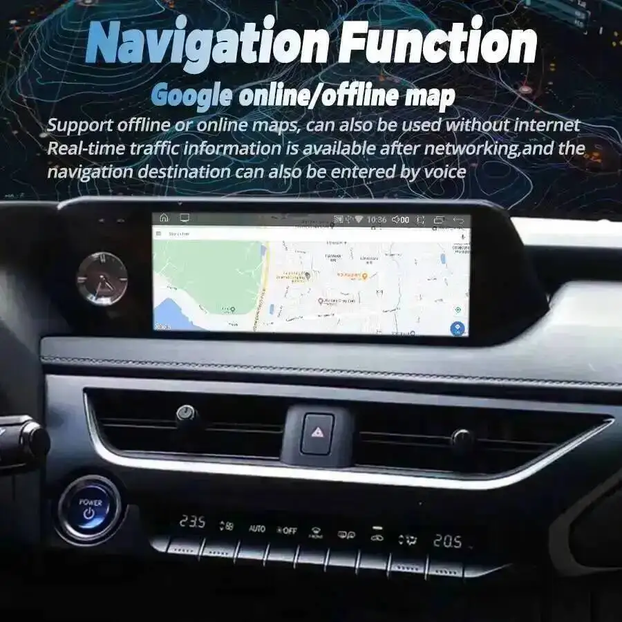 10,25-дюймовый экран с Android Auto для Lexus UX250H UX260h 2019-2023, автомобильный мультимедийный плеер, стереосистема, навигация, 4G, головное устройство, DSP-аудио (art.: 3920dc9241ca2) - 3920dc9241ca2