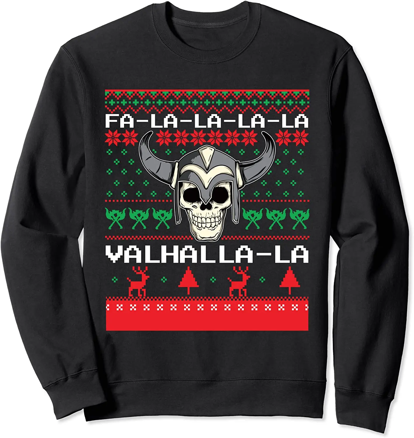 

Fa La La Valhalla La Ugly Christmas Sweaters Norse Viking Sweatshirt New 100% Cotton Comfortable Casual Mens Fashion Streetwear