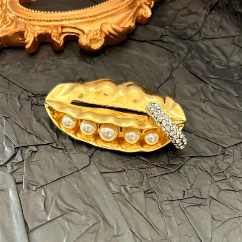 Персонализированная роскошная брошь с жемчугом и кристаллами гороха женская