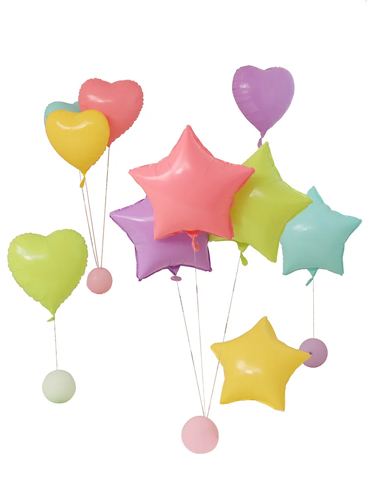 

10pcs 18 Inch Latex Balloon Macaron Pentagram Love Balloon Birthday Party Decoration Baby Baptism Scene Arrangement