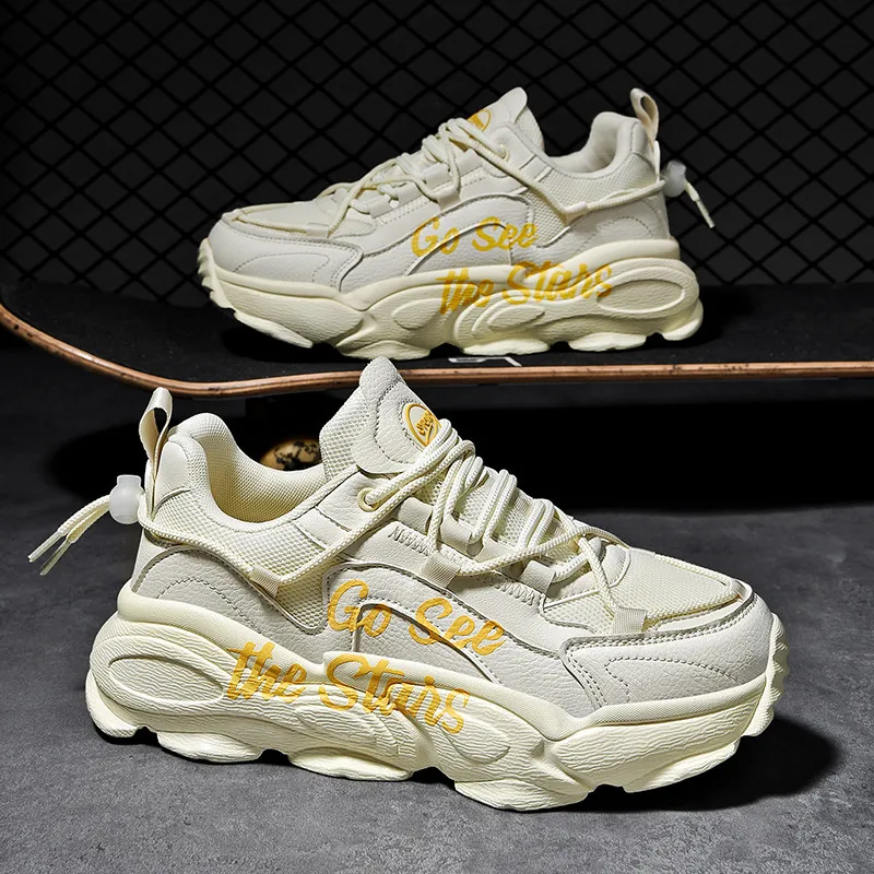 

Shoes For Men Women's Chunky Sneakers Plus Size 36~44 Men's Casual Shoes Fashion Light Male Thick Sole Sports Gym Footwear