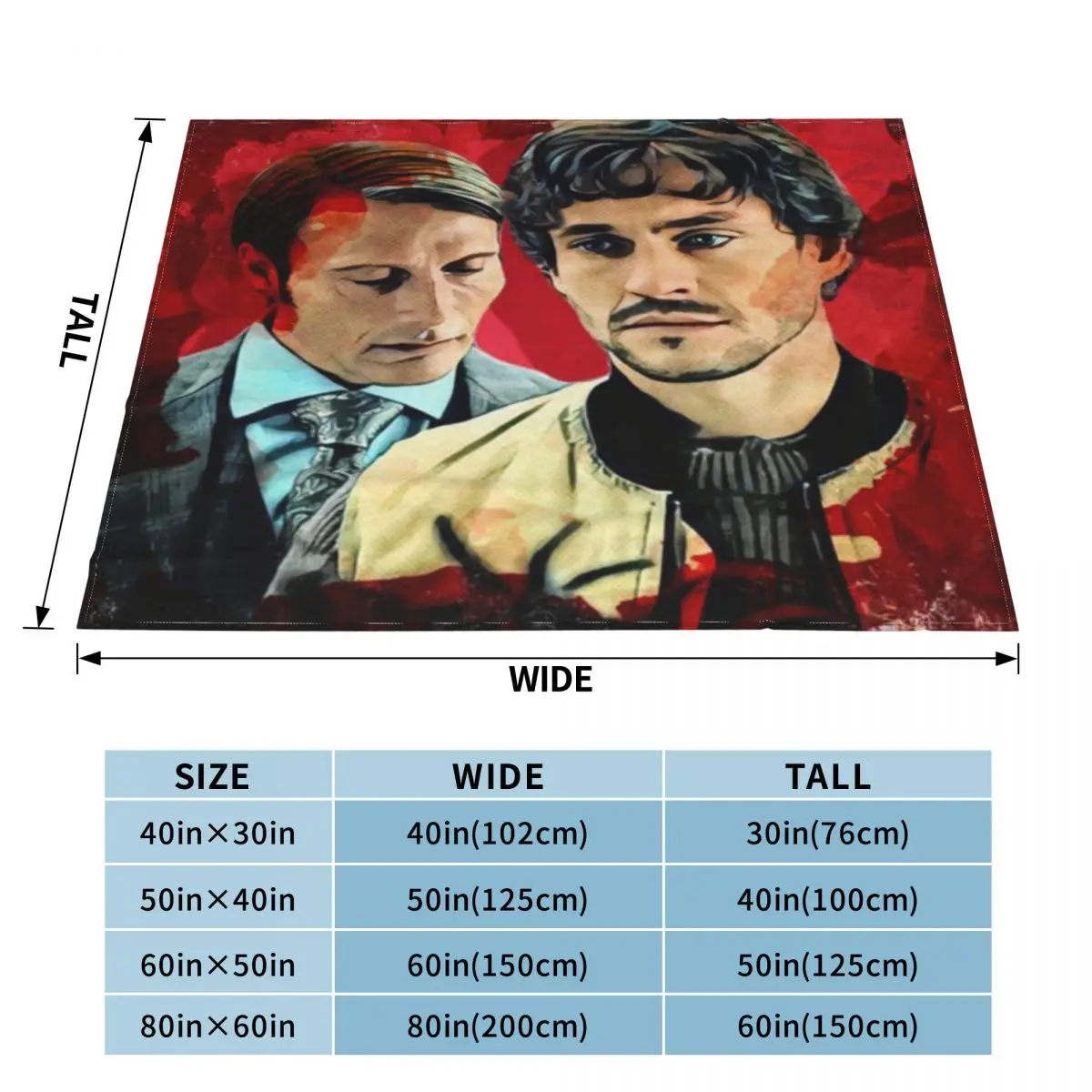 Ультрамягкое одеяло из микрофлиса Will And Hannibal Murder Husbands